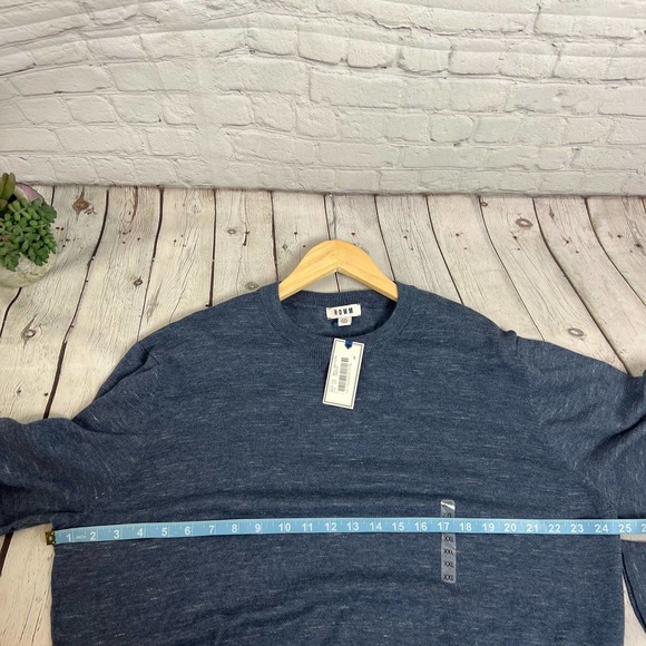 ROWM Mens Dillards Crew Neck Sweater Heather Blue Grey XXL NWT - Picture 5 of 10
